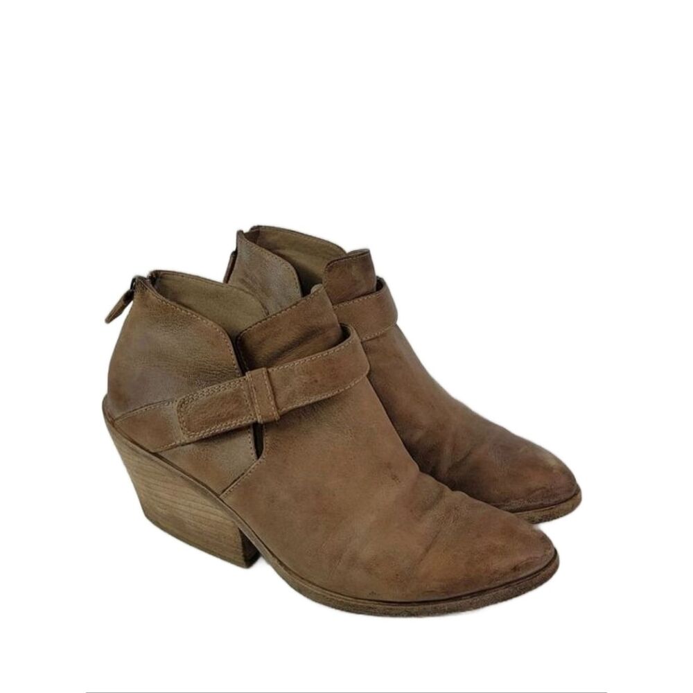 Eileen Fisher Ives Tumbled Nubuck Leather Bootie